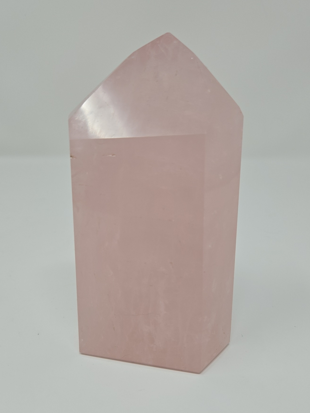 #26: Polished Rose Quartz Crystal Tower Natural Pink Gemstone Point Obelisk